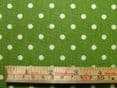 Green Polka Dot Cotton / Linen Curtain, Soft furnishing, craft fabric